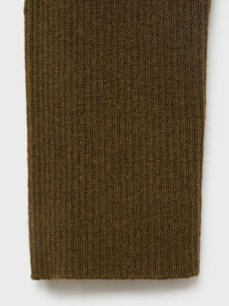 Mango Green Polo-Neck Ribbed Sweater - Image 6 of 6
