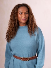 Lakeland Clothing Green Malika Wool Blend Jumper Dress - Image 5 of 6