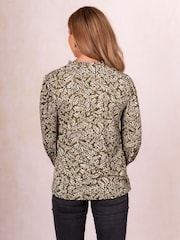 Lakeland Clothing Green Kyla Frill Collar Top - Image 2 of 7