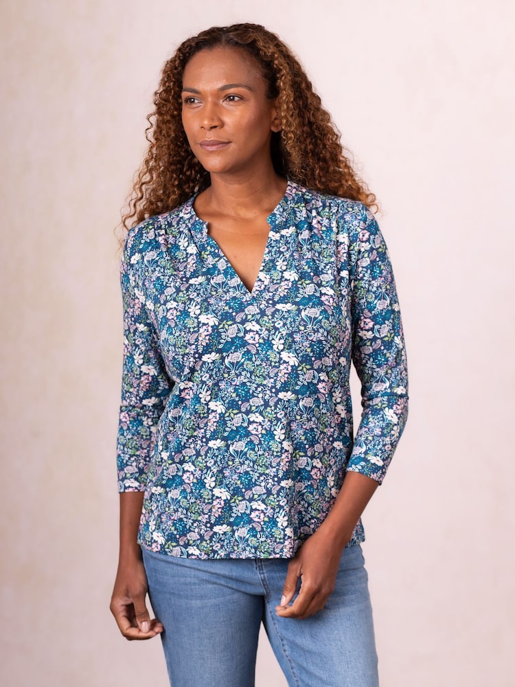 Lakeland Clothing Blue Harmony Jersey Top - Image 2 of 4 Lakeland Clothing Blue Harmony Jersey Top - Image 2 of 4
