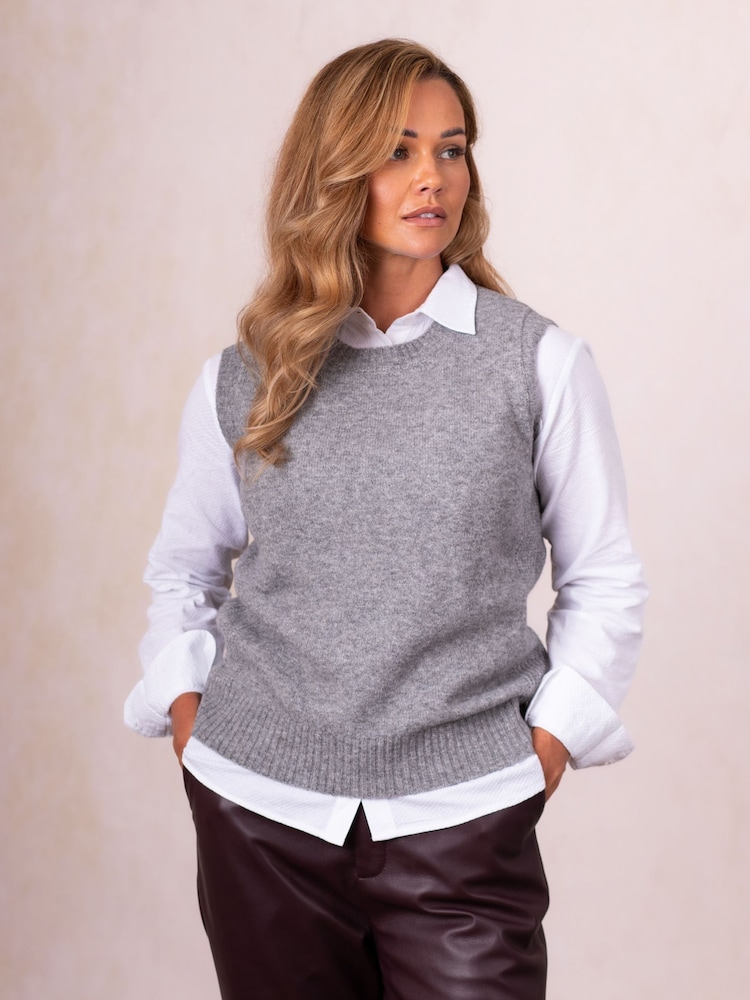Lakeland Clothing Grey Georgie Knitted Vest - Imagem 1 de 5