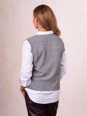 Lakeland Clothing Grey Georgie Knitted Vest - Imagem 2 de 5