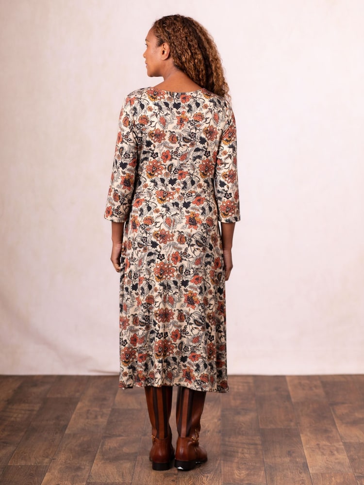 Lakeland Clothing Cream Cici Midi Dress - Image 2 of 4 Lakeland Clothing Cream Cici Midi Dress - Image 2 of 4