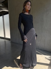 Never Fully Dressed Black Icon Mesh Dress - Image 1 of 6