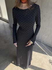 Never Fully Dressed Black Icon Mesh Dress - Image 2 of 6