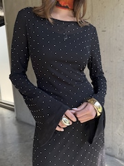 Never Fully Dressed Black Icon Mesh Dress - Image 4 of 6