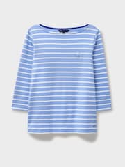Crew Clothing Company Blue Embroidered Ultimate Breton T-Shirt - Image 5 of 5