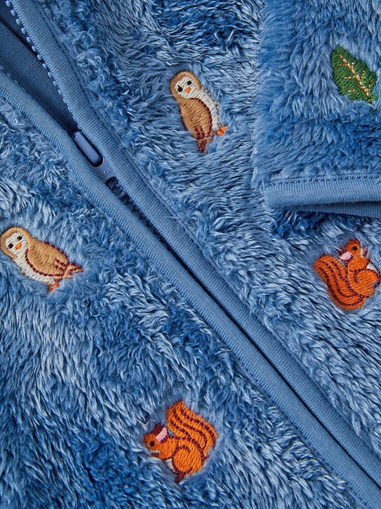 Monsoon Blue Newborn Woodland Fleece Hoodie - Image 3 of 3 Monsoon Blue Newborn Woodland Fleece Hoodie - Image 3 of 3