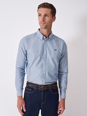 Crew Clothing Blue Slim Fit Oxford Shirt - Image 1 of 1