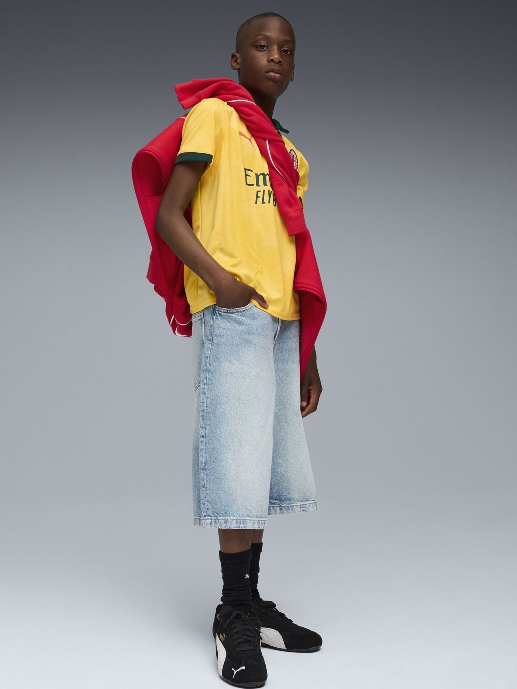 Next：日本 イエロー - Puma ACミラン 25/26 ユース ボーイズ サード