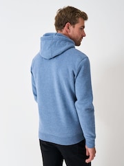 Crew Clothing Blue Embroidered Anchor Graphic Hoodie - Image 2 of 5