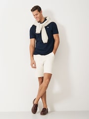 Crew Clothing White Cotton Bermuda Chino Shorts - Image 1 of 1