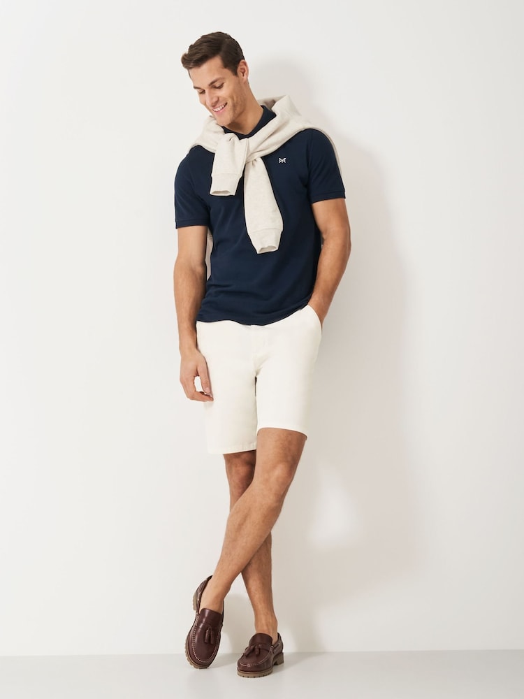 Crew Clothing White Cotton Bermuda Chino Shorts - Image 1 of 1