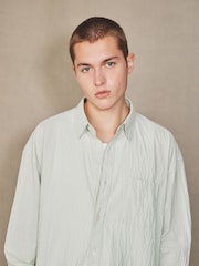 أخضر فاتح - Drummed Texture Long Sleeve Shirt - Image 1 of 5