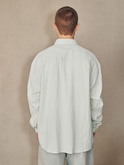 أخضر فاتح - Drummed Texture Long Sleeve Shirt - Image 4 of 5