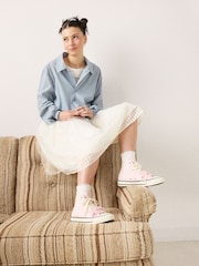 Converse Pink Chuck Taylor Peached Canvas High Trainers - Image 5 of 9