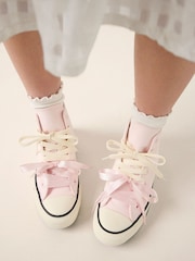 Converse Pink Chuck Taylor Peached Canvas High Trainers - Image 8 of 9