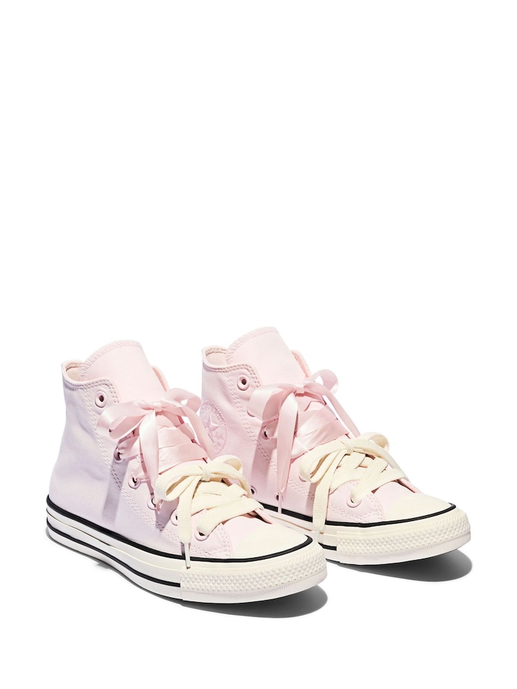 Converse Pink Chuck Taylor Peached Canvas High Trainers - Image 9 of 9