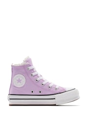 Converse Purple Chuck Taylor EVA Lift Bubble Flower Trainers - Image 1 of 1