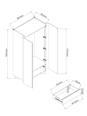 Light Natural Nomad Curve Double Wardrobe - Image 3 of 11