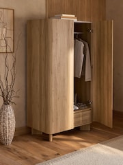 Light Natural Nomad Curve Double Wardrobe - Image 4 of 11