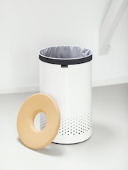 Brabantia White Cork Lid Laundry Bin 60L - Image 4 of 6