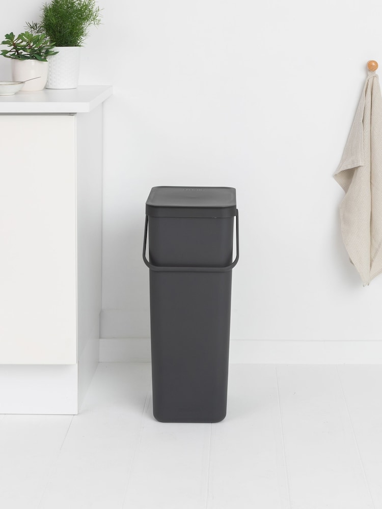 Brabantia Grey Sort & Go Recycle Bin 40L - Image 1 of 6 Brabantia Grey Sort & Go Recycle Bin 40L - Image 1 of 6