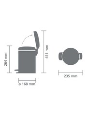 Brabantia Soft Beige NewIcon Pedal Bin 3L - Image 6 of 6