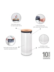 Brabantia White Cork Lid Laundry Bin 35L - Image 2 of 6