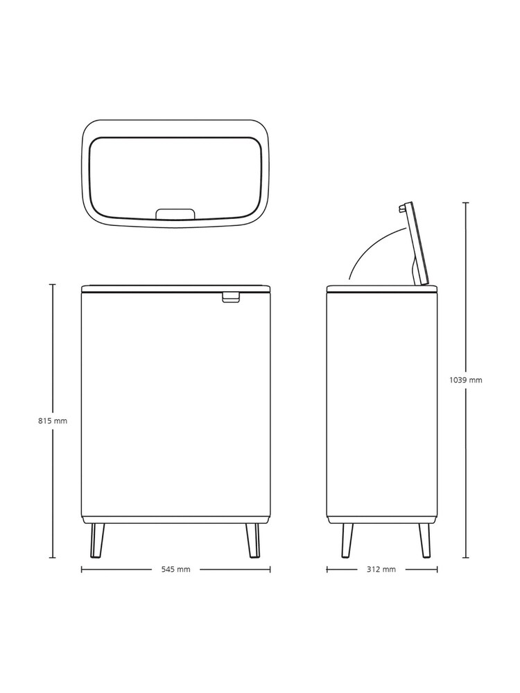 Brabantia Matt Steel Fingerprint Proof Bo Touch Hi Bin 2 x 30L - Image 6 of 6 Brabantia Matt Steel Fingerprint Proof Bo Touch Hi Bin 2 x 30L - Image 6 of 6