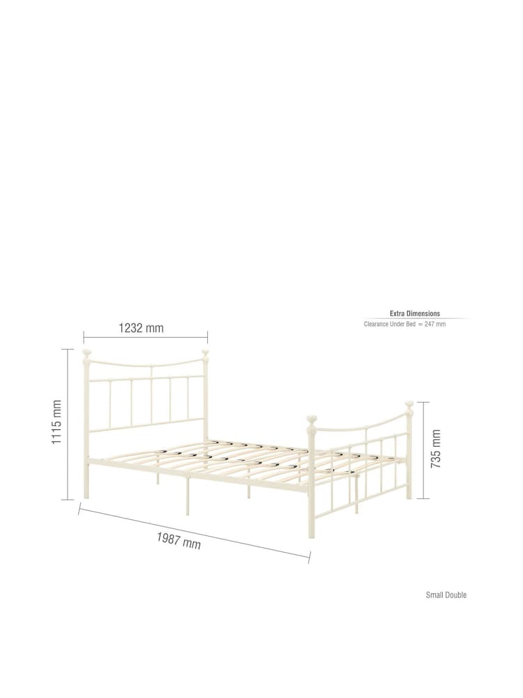Birlea Cream Emily Bed - Image 12 of 12