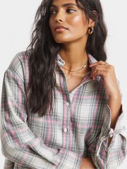 Simply Be Grey Check Open Back Shirt - Image 4 of 4