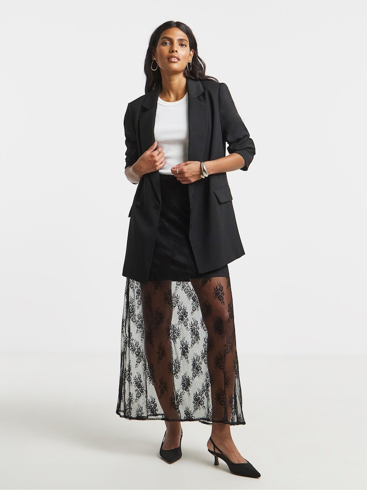Simply Be Black Lace Full Maxi Skirt - Image 5 of 5 Simply Be Black Lace Full Maxi Skirt - Image 5 of 5