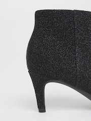 JD Williams Black Wide Fit Kitten Heel Pointed Toe Shoe Boots - Image 4 of 4