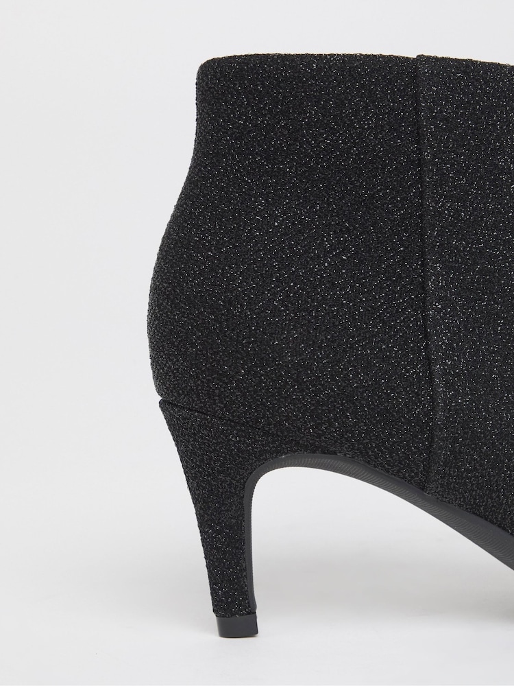 JD Williams Black Wide Fit Kitten Heel Pointed Toe Shoe Boots - Image 4 of 4 JD Williams Black Wide Fit Kitten Heel Pointed Toe Shoe Boots - Image 4 of 4