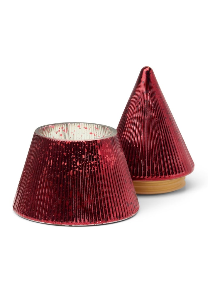Paddywax Christmas 7oz198g Red Stacked Tree Candle - Image 2 of 2
