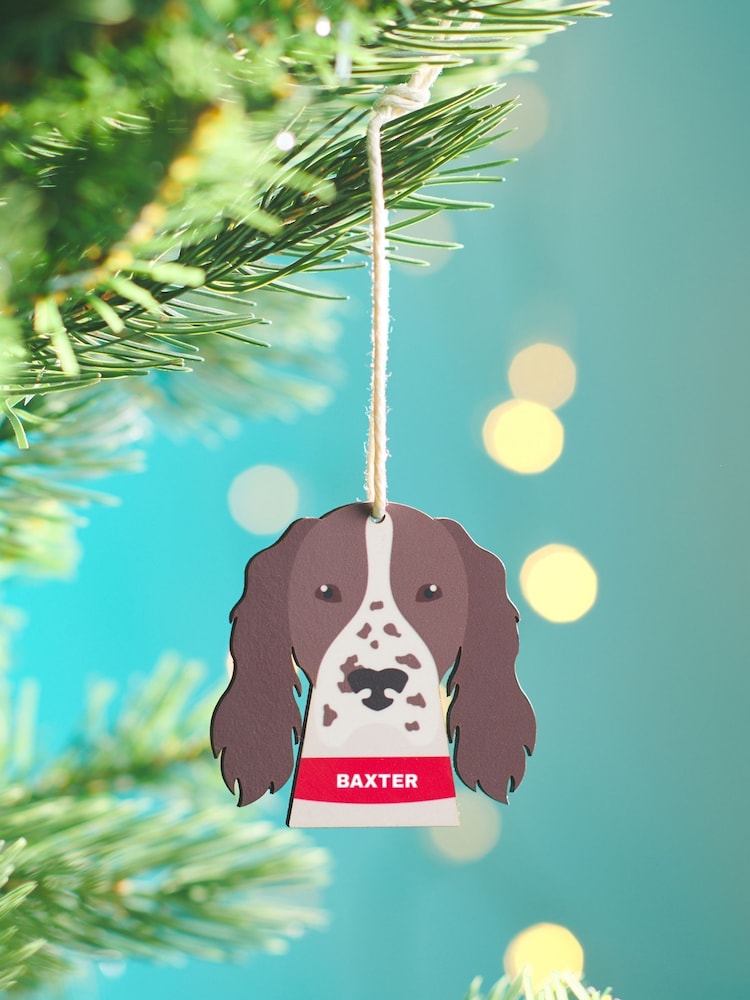 Personalised Dog Head Christmas Decoration by Oakdene - Image 2 of 2 Personalised Dog Head Christmas Decoration by Oakdene - Image 2 of 2