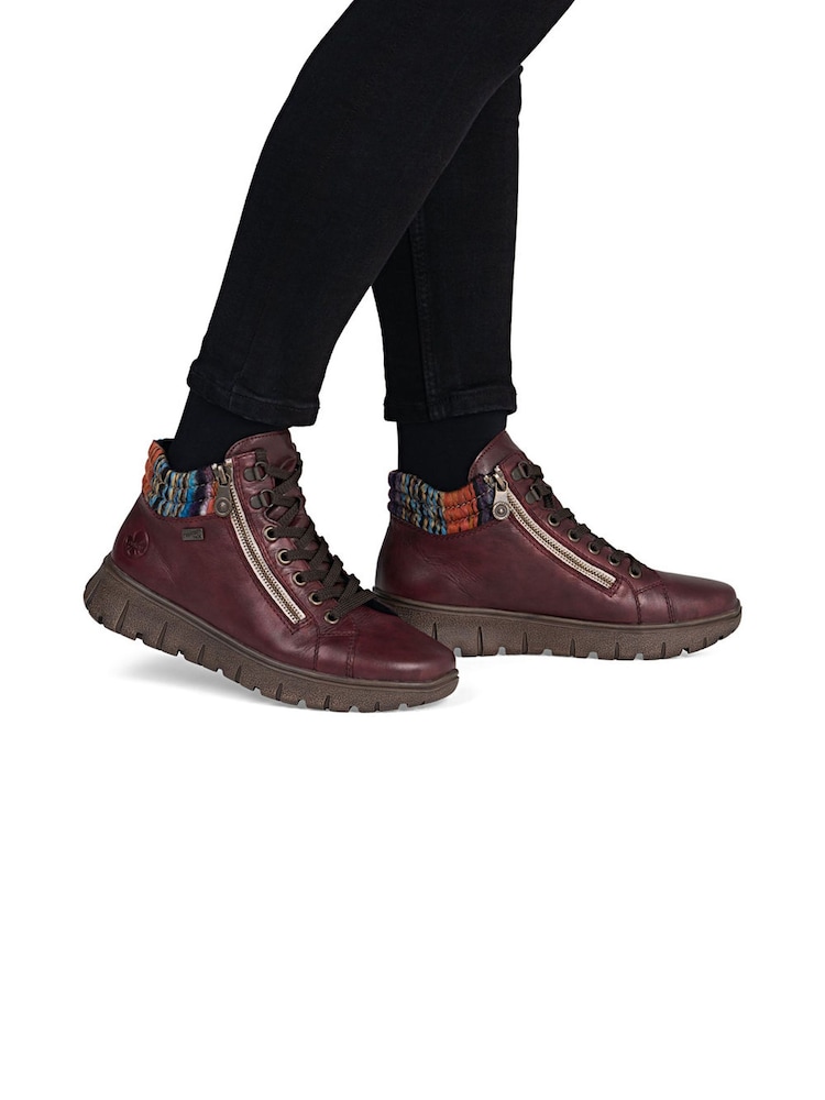 Rieker Red Zipper Shoes - Image 1 of 6