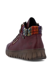 Rieker Red Zipper Shoes - Image 3 of 6