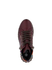 Rieker Red Zipper Shoes - Image 5 of 6