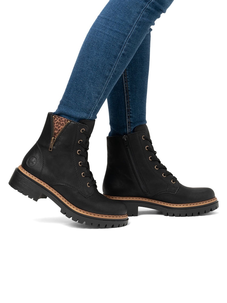 Rieker Black  Zipper Boots - Image 1 of 7