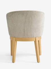 Set of 2 Chenille Stripe Moss Green Hartwell Dining Chairs - Image 6 of 7