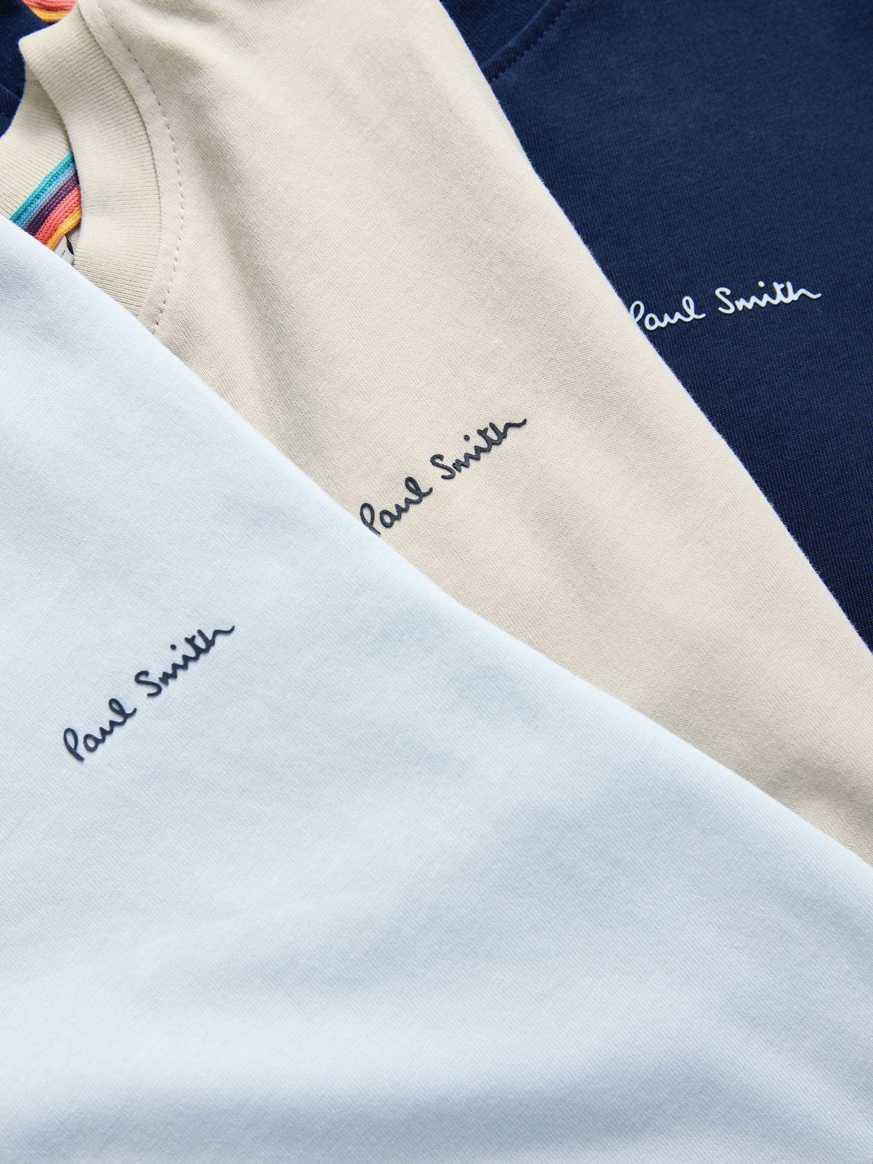 Buy Paul Smith Junior Navy/Stone/Blue Signature T-Shirts 3 Pack