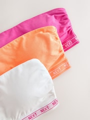 Pink/Orange/White - مجموعة من 3 حمالات صدر للراحة القصوى بدون حمالات غنية بالقطن - صورة 5 من 6