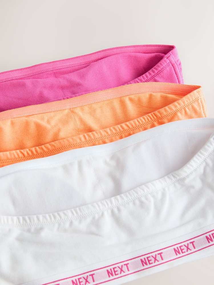 Pink/Orange/White - مجموعة من 3 حمالات صدر للراحة القصوى بدون حمالات غنية بالقطن - صورة 6 من 6