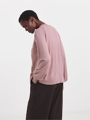 JD Williams Pink Lightweight Knitted Bomber Jacket - Image 2 of 4