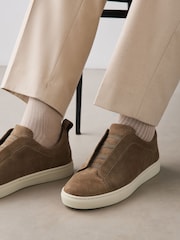 Neutral Elastic Lace Smart Trainers - Image 2 of 7