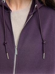 JD Williams Purple Longline Zip Up Hoodie - Image 3 of 4
