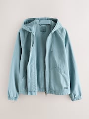 Blue Canvas Hooded Zip Through Jacket - Image 10 of 18