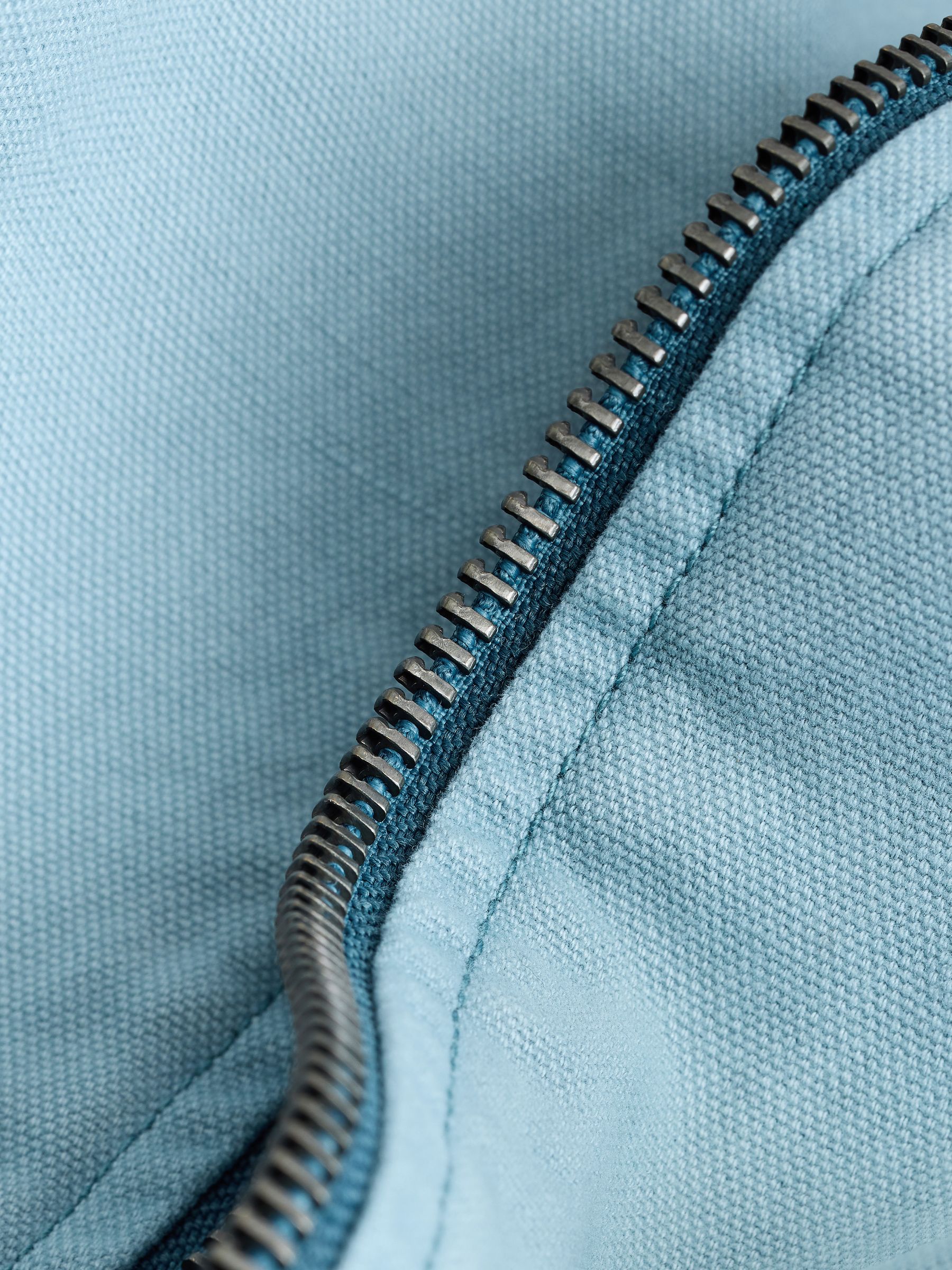 Buy Blue Canvas Hooded Zip Through Jacket from Next USA